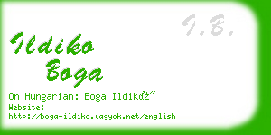 ildiko boga business card